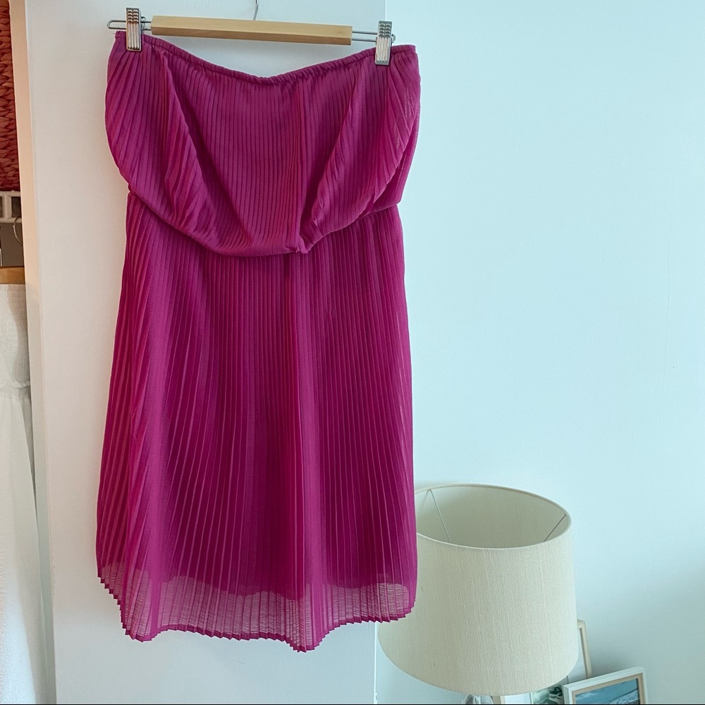 Zara TRF Strapless Pleated cocktail dress empire
